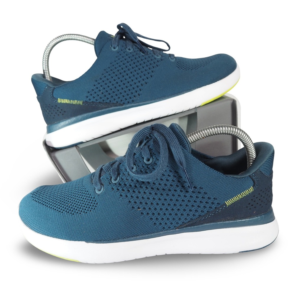 Kizik Lima Sneakers Women 7W Tidepool Blue Extra Wide Hands Free Shoes